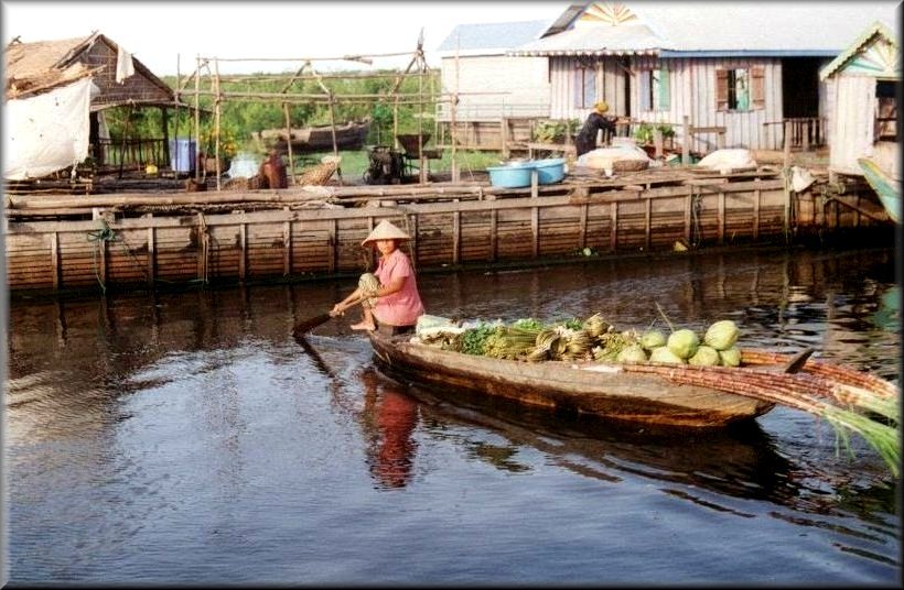 Le Tonlé Sap au débarcadère de Siem Reap 